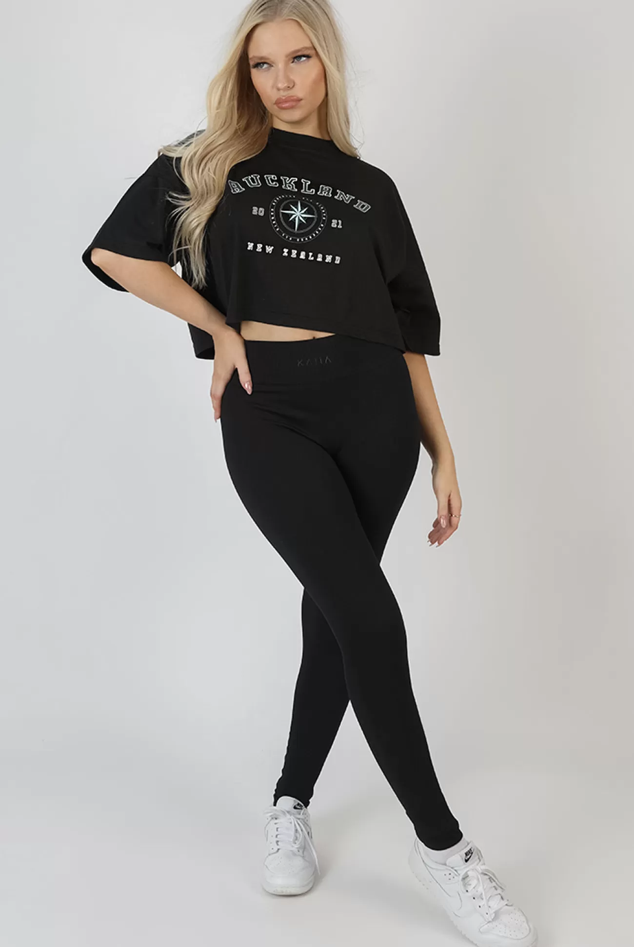 Public Desire Auckland Slogan Crop Top Black Shop