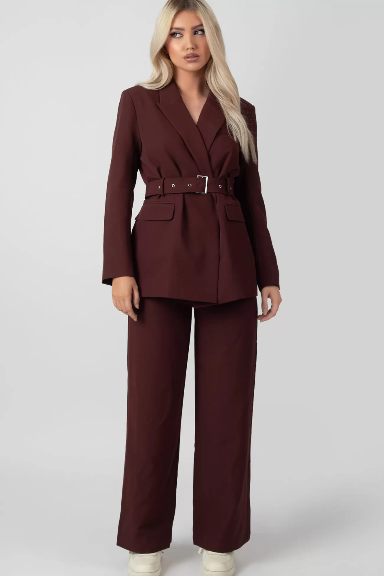 Public Desire Belted Boxy Blazer Port Store