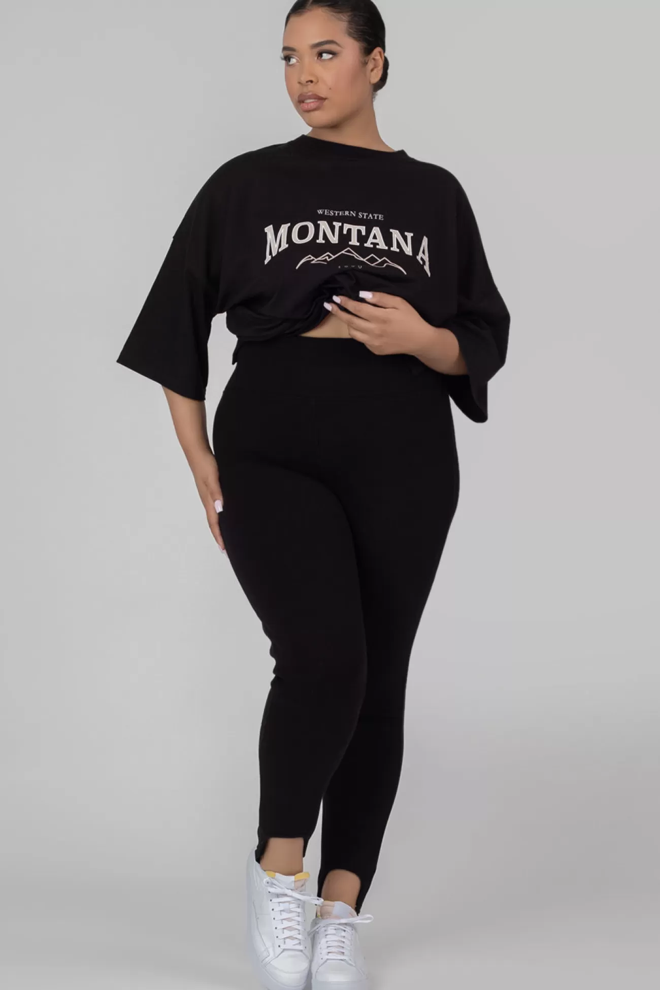 Public Desire Curve Rib Stirrup Legging Black Cheap