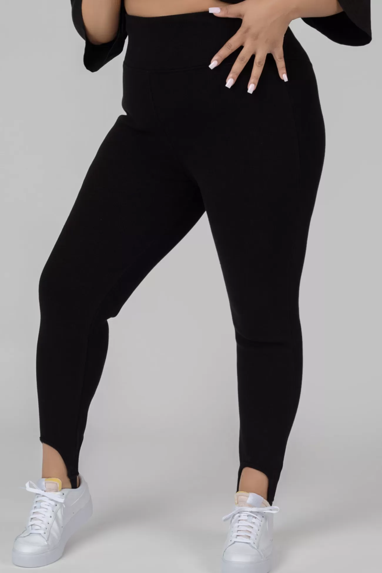 Public Desire Curve Rib Stirrup Legging Black Cheap