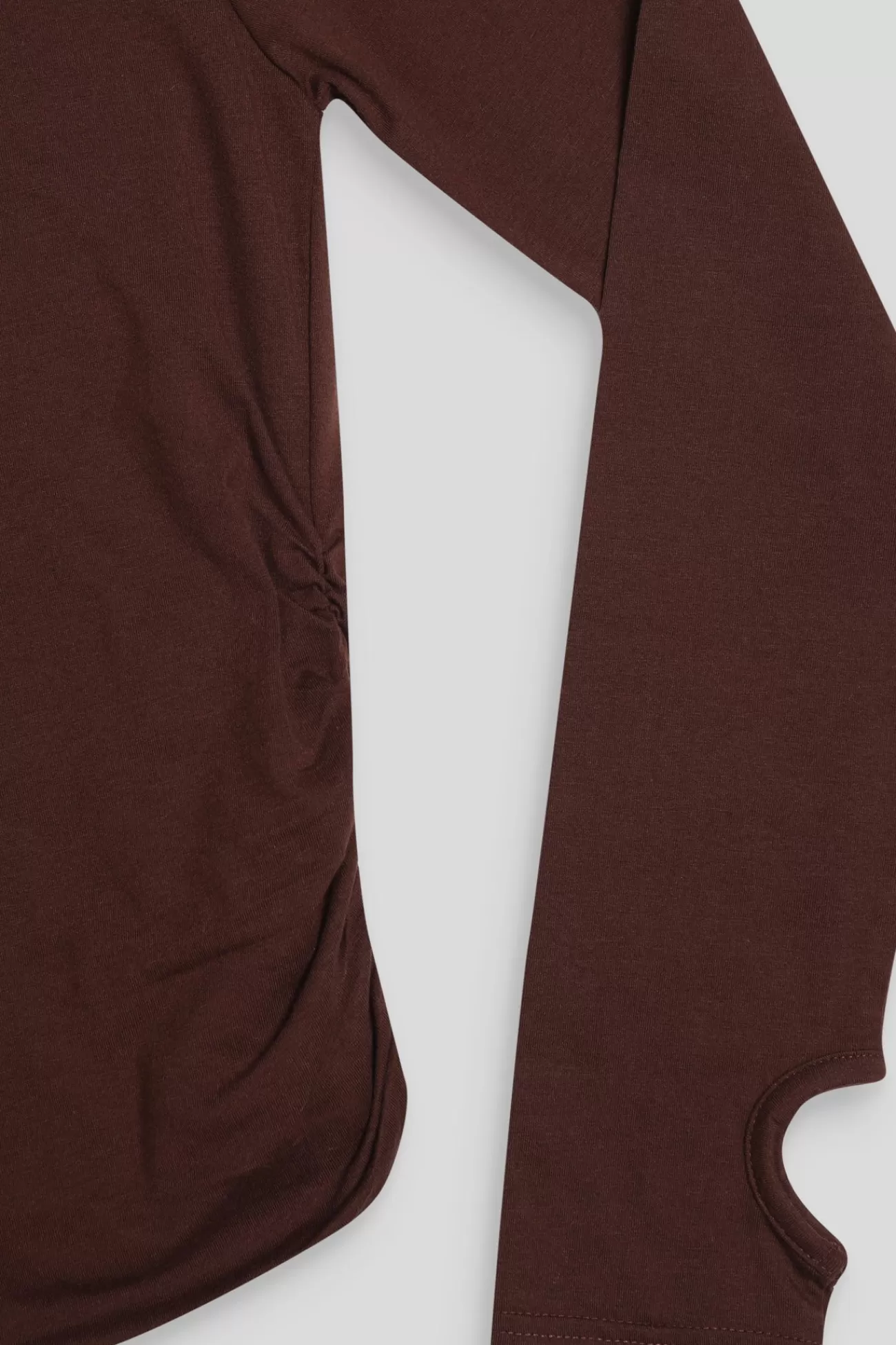 Public Desire Curve Ruched Side Lounge Top Chocolate Cheap
