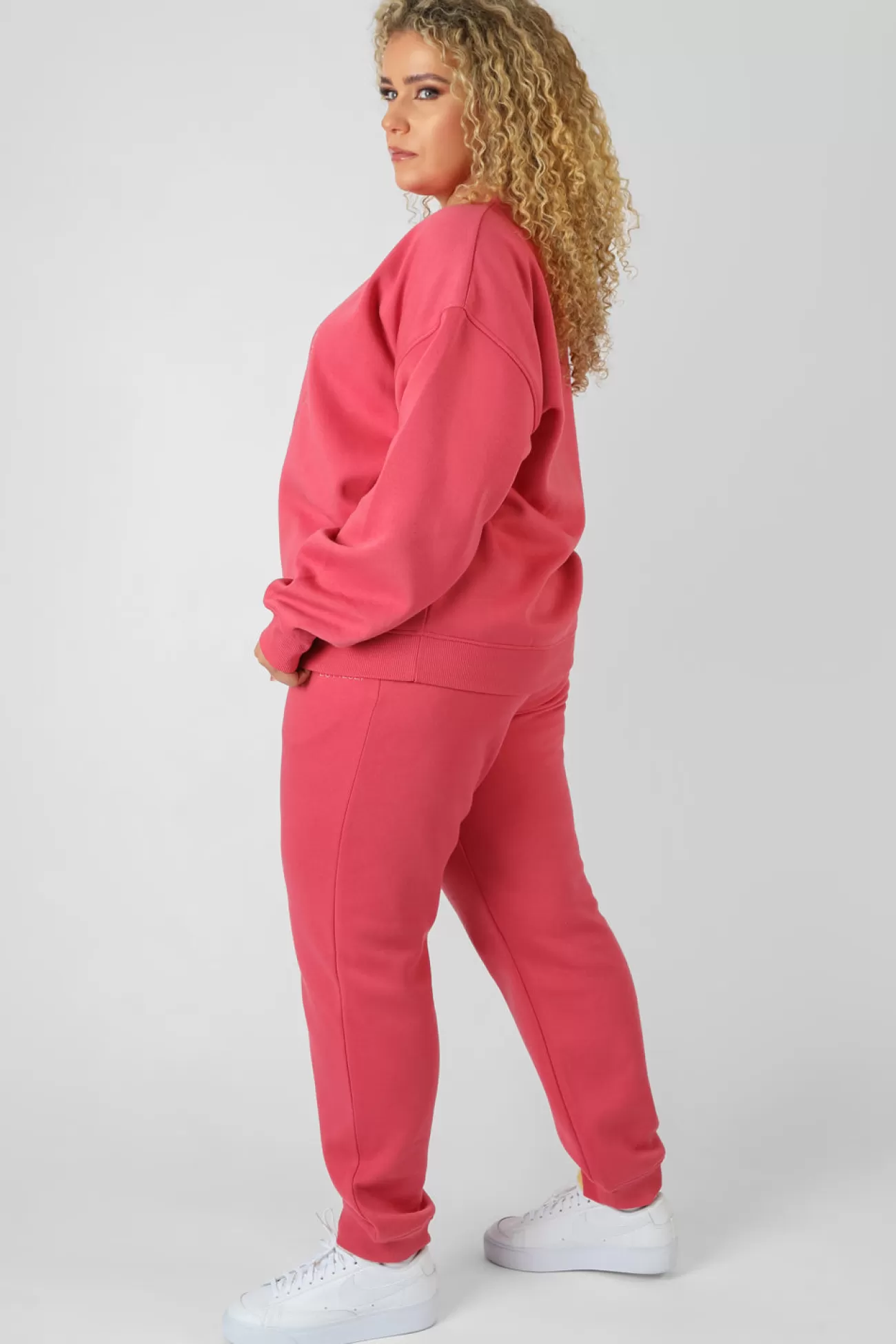 Public Desire Curve Tonal Embroidery Joggers Coral Cheap