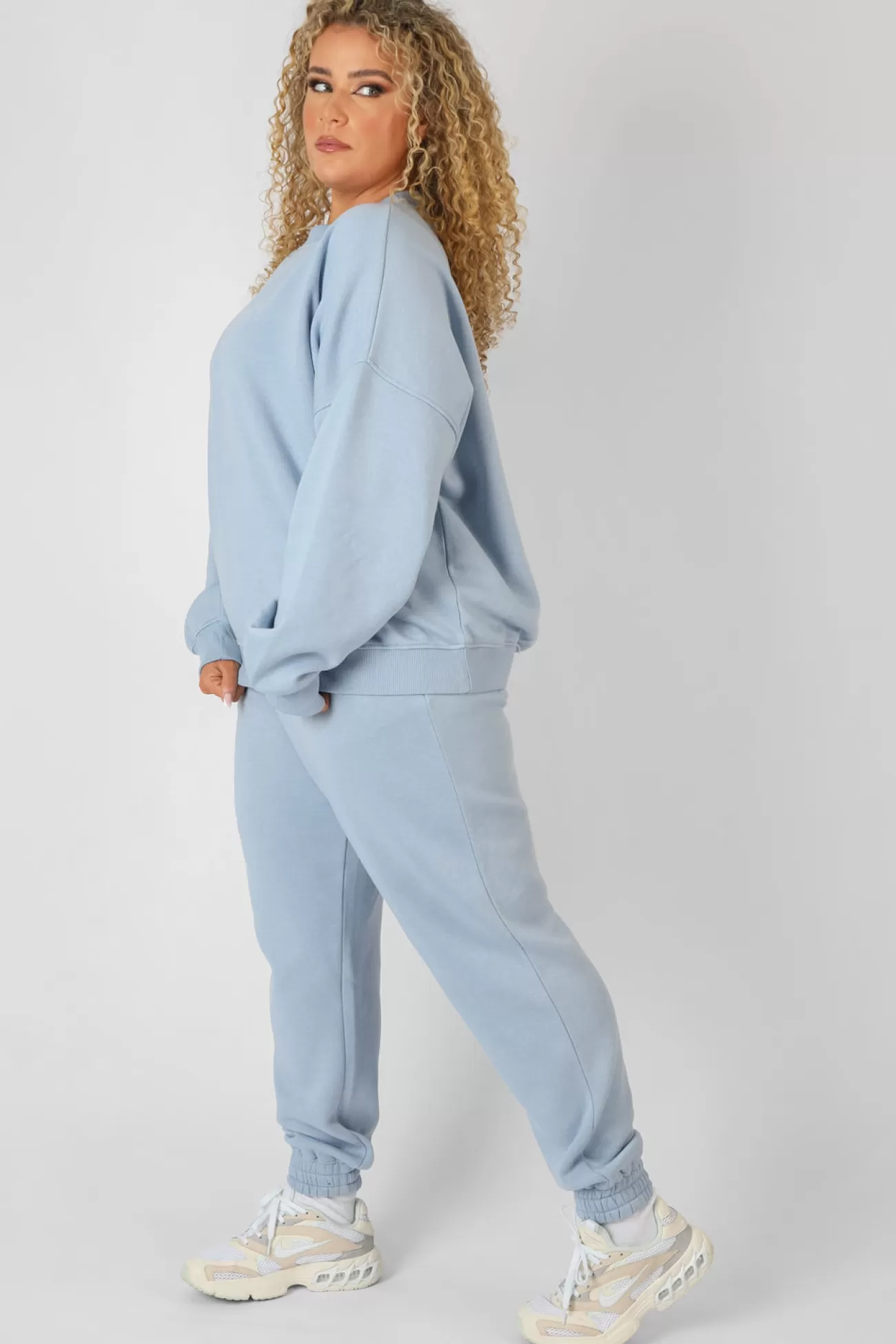 Public Desire Curve Washed Kaiia Oversized Sweatshirt Iris Blue Online