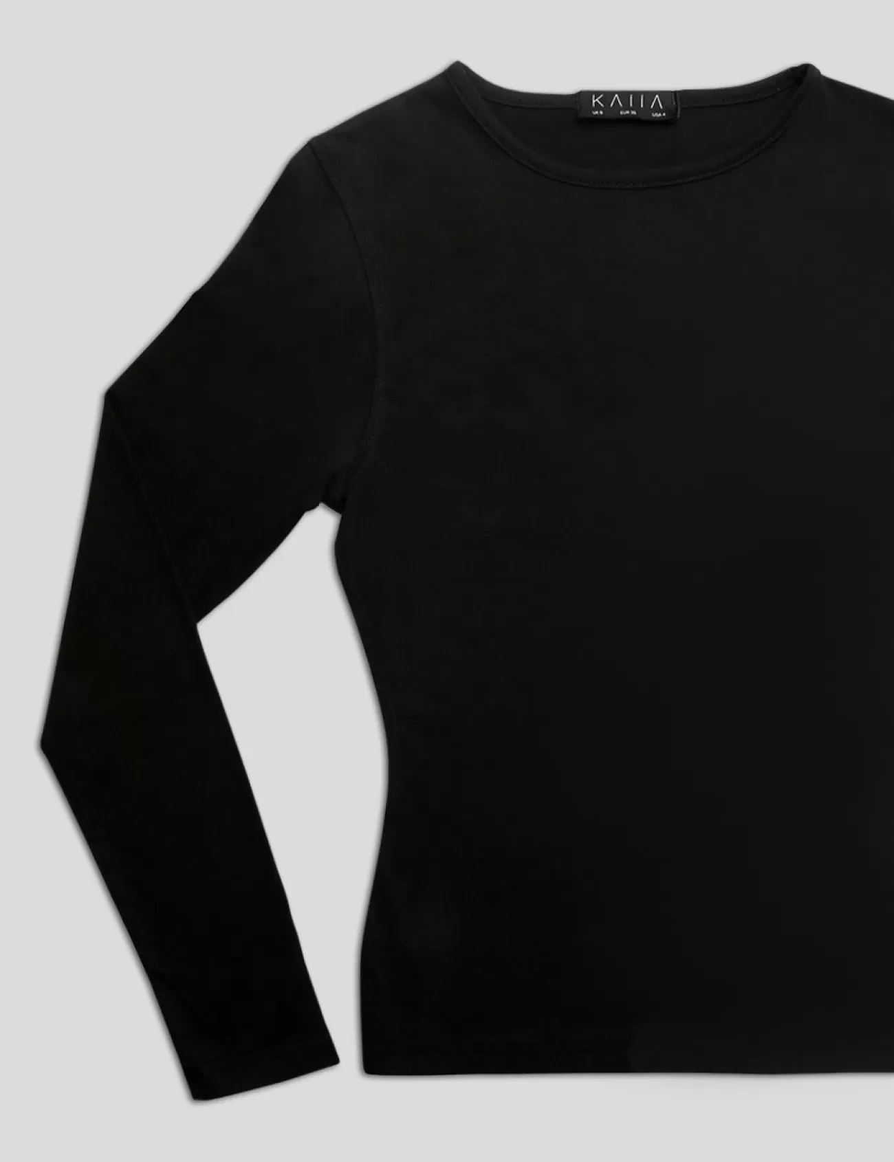 Public Desire Fitted Long Sleeve T-Shirt Black Flash Sale
