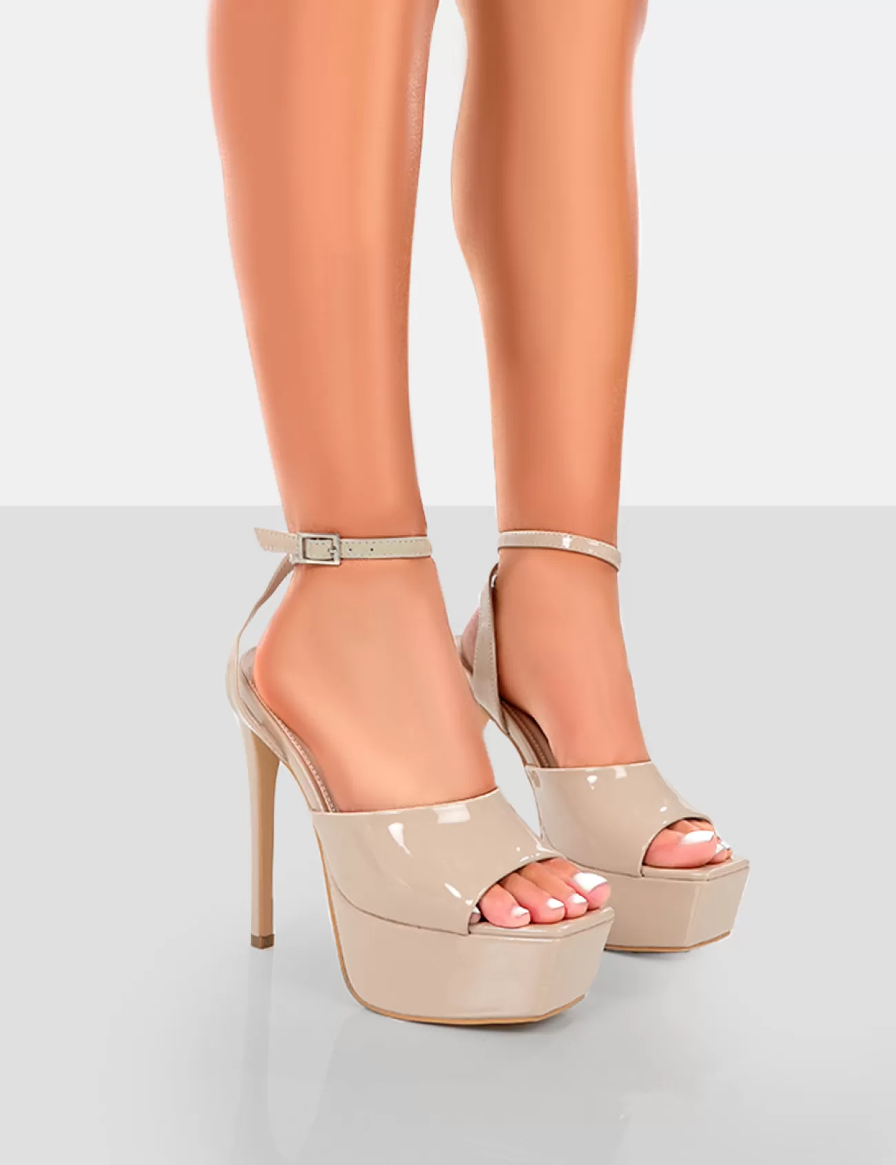 Public Desire Just Kidding Patent Platform High Heels Nude Best