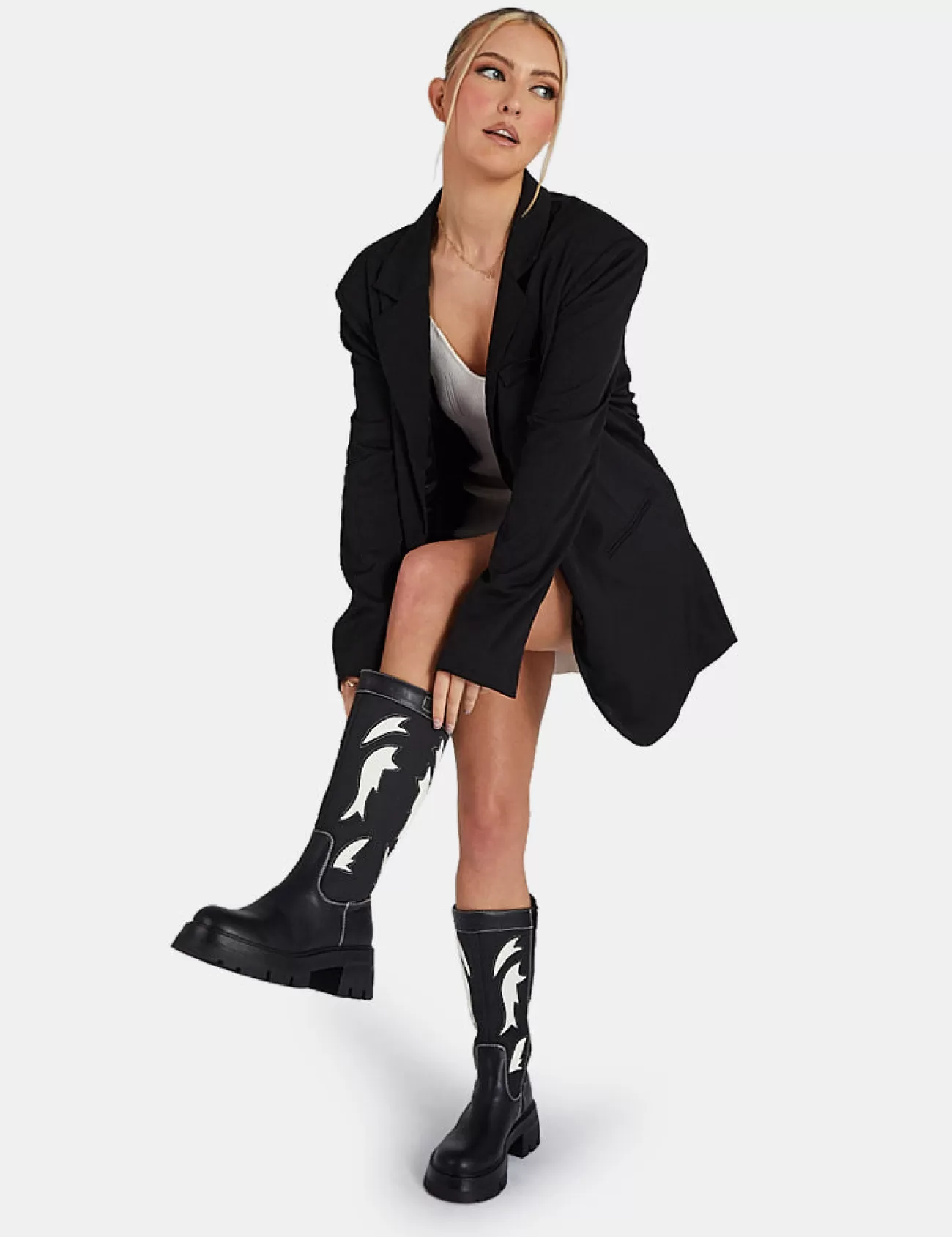 Public Desire Longline Blazer Black Best Sale
