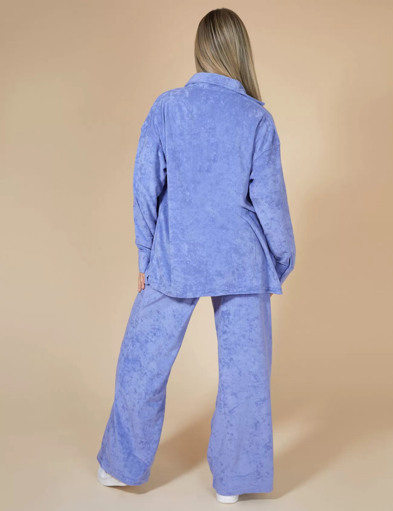 Public Desire Oversized Towelling Shirt Purple Cheap