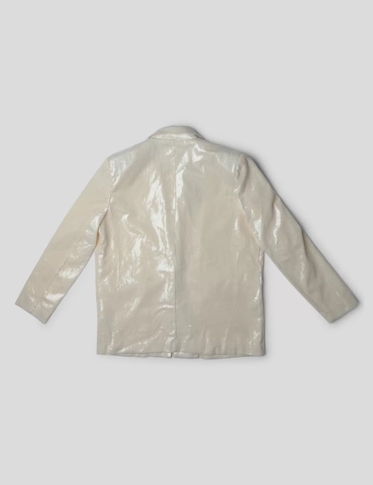 Public Desire Premium Sequin Oversized Blazer Ecru Outlet