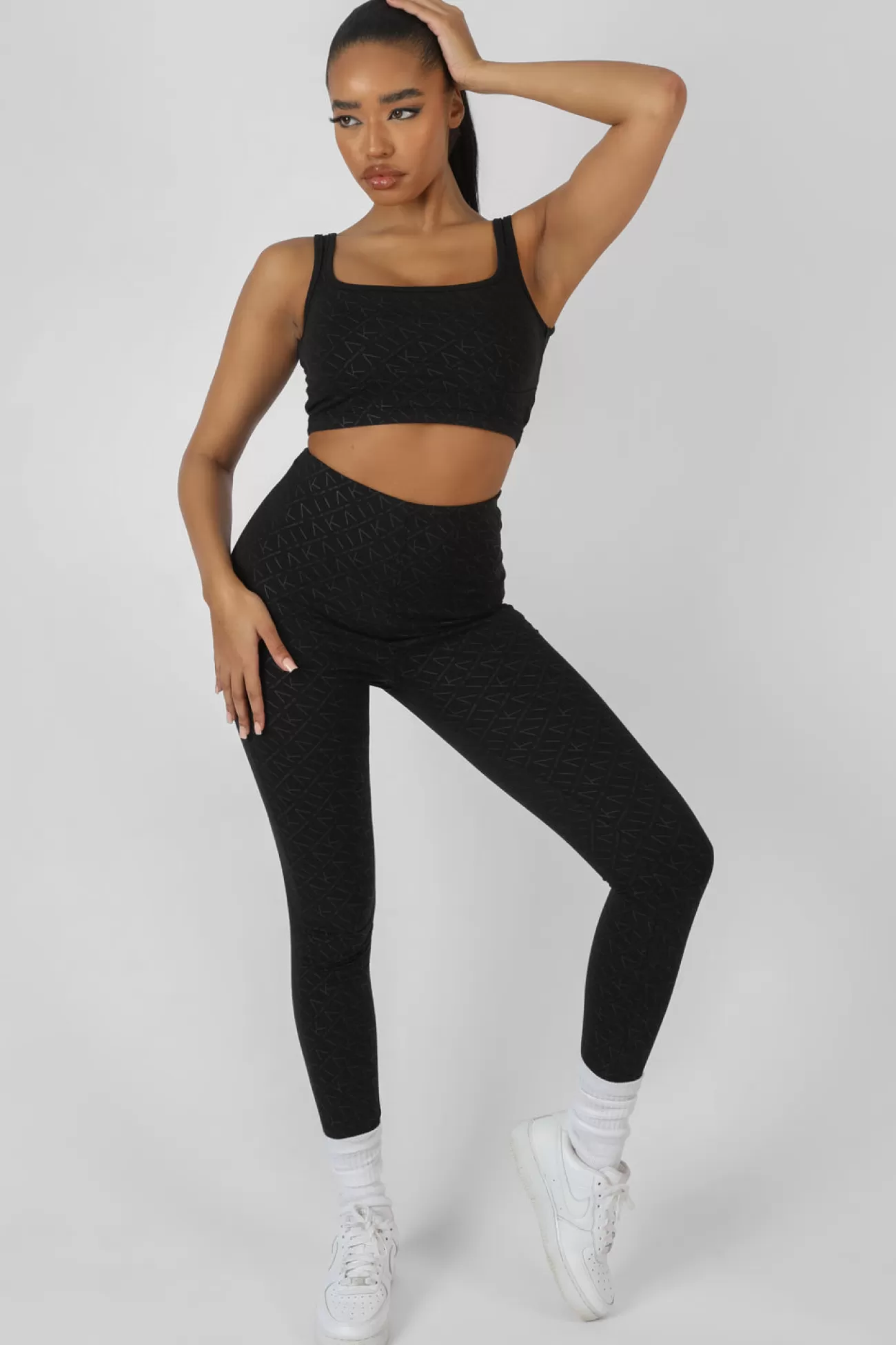 Public Desire Repeat Print Bralet Black Hot