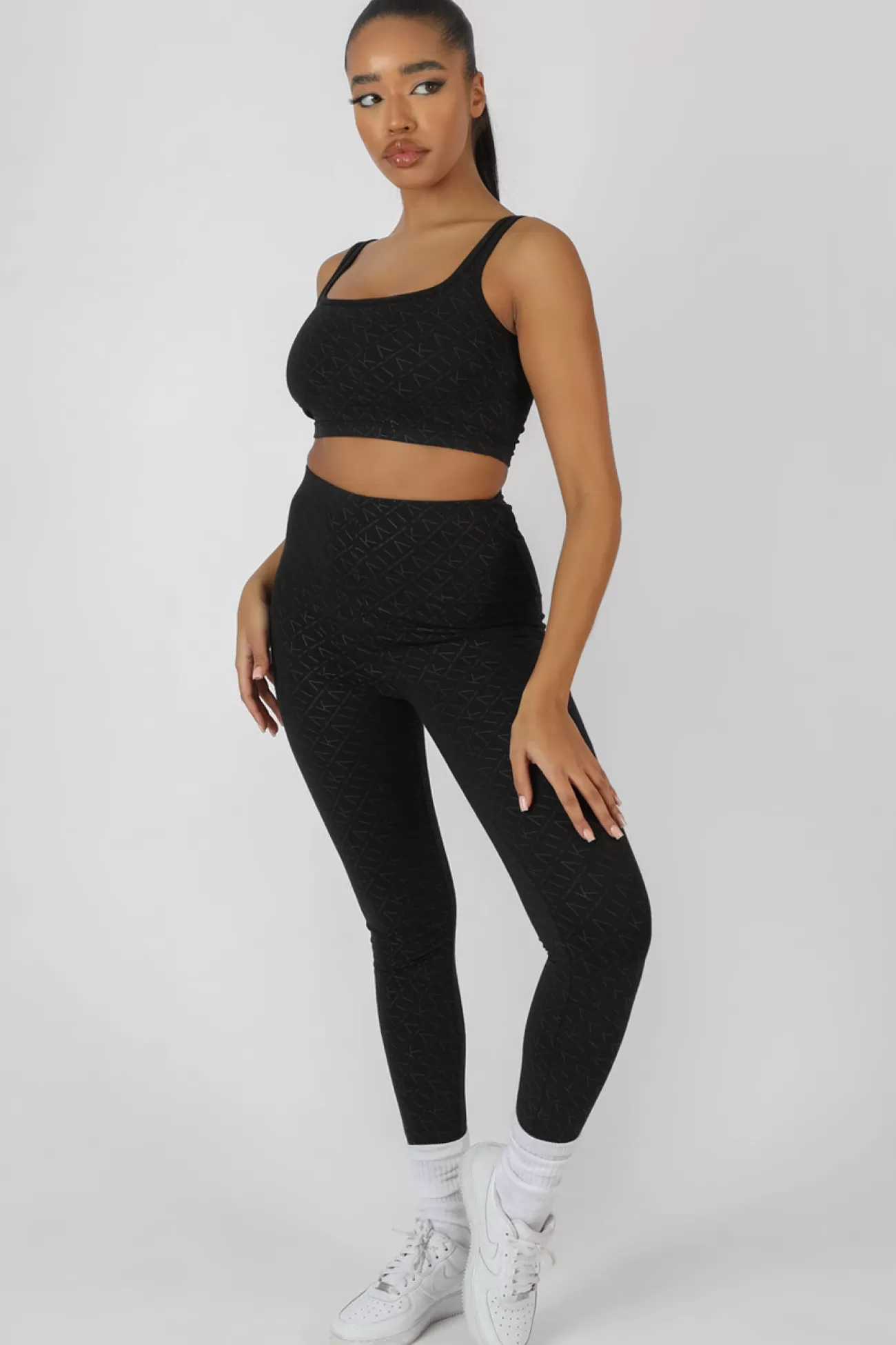 Public Desire Repeat Print Bralet Black Hot