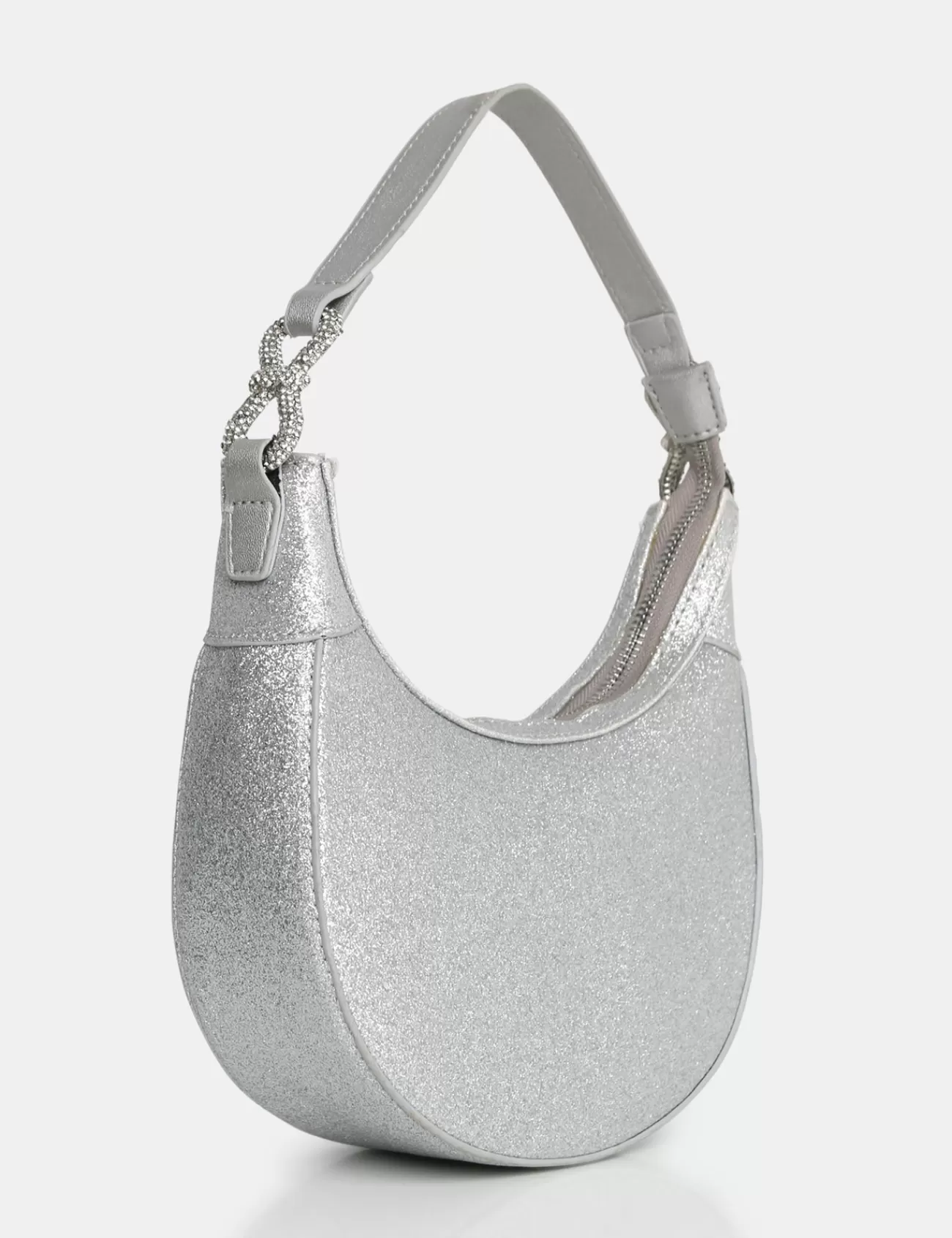 Public Desire The Bam Bam Glitter Bag Silver Cheap