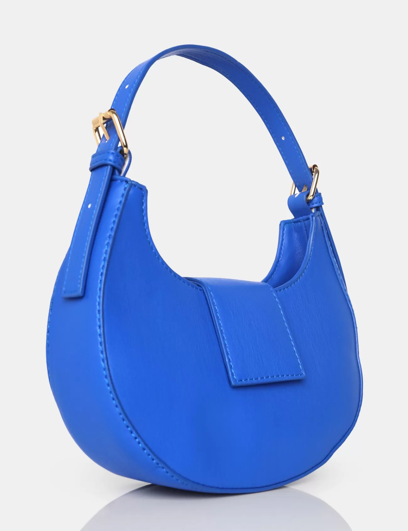 Public Desire The Irie Cobalt Pu Circular Buckle Strap Grab Bag Blue Fashion