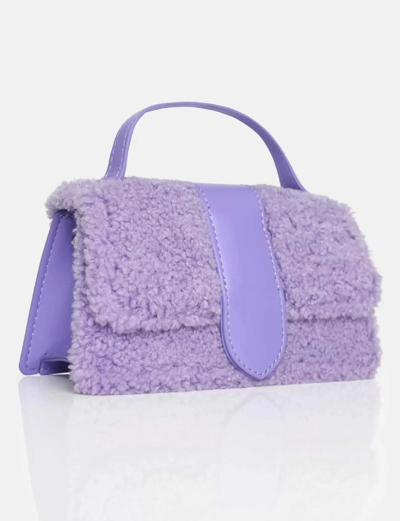 Public Desire The Mika Shearling Mini Bag Lilac Best Sale
